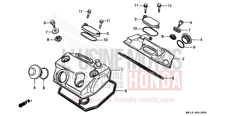ZYLINDERKOPFDECKEL von Africa Twin 750 SHASTA WHITE (NH138H) von 1991
